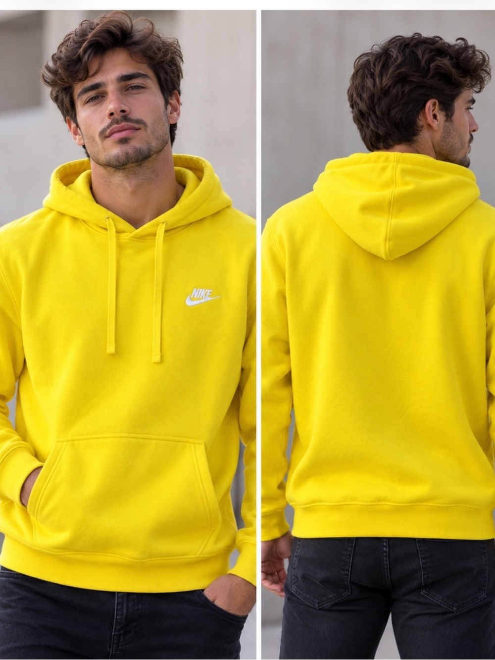 Nike yellow hoodie L NWT